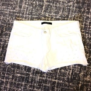 White J Brand Eyelet Shorts